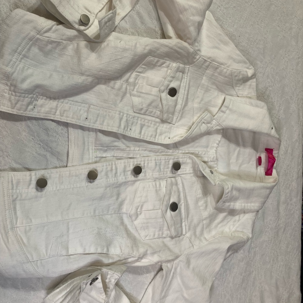 White jean jacket